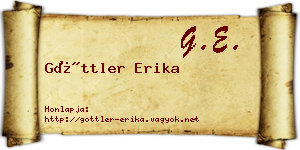 Göttler Erika névjegykártya